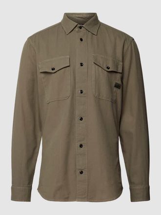 G-Star Slim Fit Freizeithemd mit Brusttaschen in Oliv, Gr&ouml;&szlig;e L
