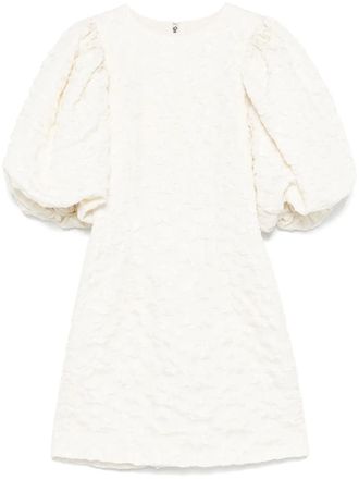 Rotate jacquard mini dress - women - Elastomultiester/Polyester/Viscose/Recycled Polyester/Elastane - 38 - White