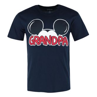 Jerry Leigh Mens Mickey Mouse Grandpa Family T-Shirt, Large, Navy Disney