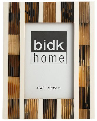 BIDKhome Bidkhome White & Yellow Resin Horn Picture Frame 4X6