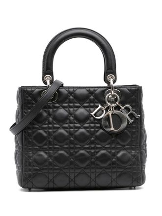 Dior 2011 Medium Lambskin Cannage Lady Dior satchel - Black