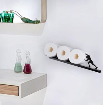 OEM Soporte De Pared Para Papel Higi&eacute;nico Con Estante: Pr&aacute;ctico Almacenamiento Para Rollos De Papel Higi&eacute;nico, Toallas Y Toallitas H&uacute;medas Decoraci&oacute;n De M