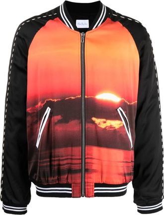 Blue Sky Inn Bomber Jackets, male, Multicolor, XL, Graphic Print Bomber Jacket