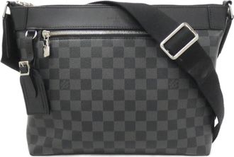 Louis Vuitton Gray Coated Canvas Shoulder Bag (Pre-Owned)