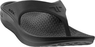 Telic Womens Energy Flip Flop-Pillow-Soft, Supportive, Lightweight, Waterproof-Perfect for Beach & Pool, Midnight Black, 8 Women/7 Men