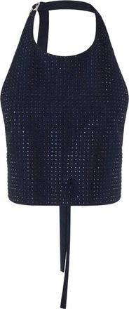 Pinko Pinko, Tops, Dames, Blauw, M, Mouwloze Top