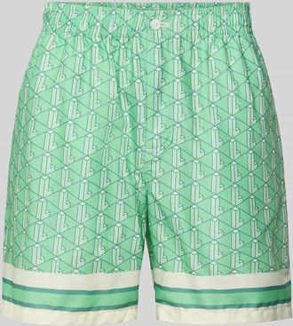 Lacoste Straight Leg Shorts mit elastischem Bund in Hellgruen, Größe XS