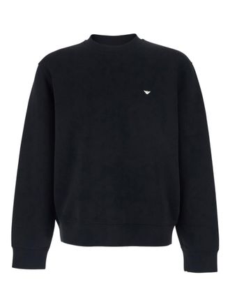 Emporio Armani Black Cotton crewneck sweatshirt