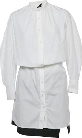 Maje Chemisier corto in cotone - Bianco