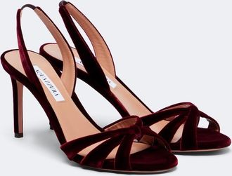 Aquazzura Tati velvet slingback sandals