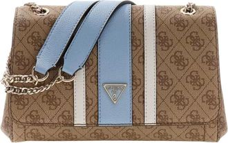 Guess Tassen, Dames, Bruin, ONE Size, Katoen, Noelle II Convertible Xbody Flap