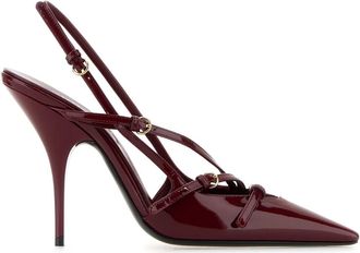 Miu Miu Tyrian Purple Leather Pumps