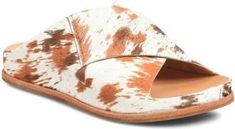 Kork-ease Tutsi Genuine Calf Hair Platform Slide Sandal in Multi Calf Hair at Nordstrom, Size 11