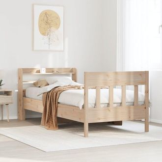 vidaXL Vidaxl - Estructura De Cama Sin Colch&oacute;n Madera Maciza De Pino 90x200 Cm