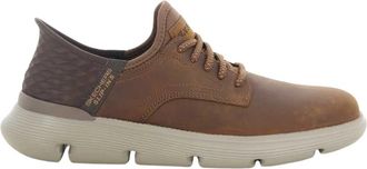 Skechers Cognac Garza Sneakers - Heren - Sneakers - Bruin - 42 EU - Leer - Schoenen
