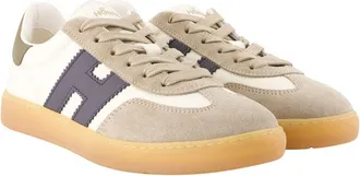 Hogan Mens Cool Allacciato H Sneakers - Hogan Leather White Goatskin Shoes