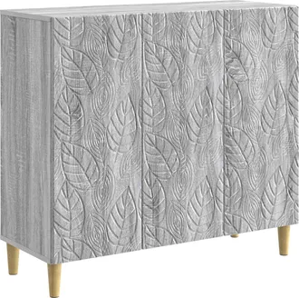 vidaXL Aparador Sonoma Gris 89 X 34,5 X 80 Cm Madera De Ingenier&iacute;a Vidaxl