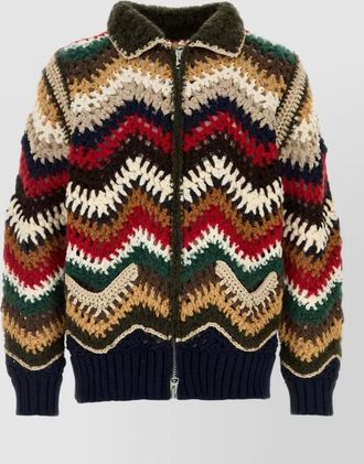 sacai crochet cardigan