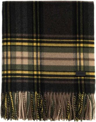 Saint Laurent Accessoires, Dames, Veelkleurig, ONE Size, Wol, Plaid wollen sjaal