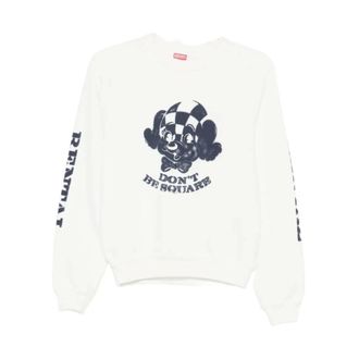 Kenzo Sweatshirts, male, White, Size: XS Cartoon Sweatshirt