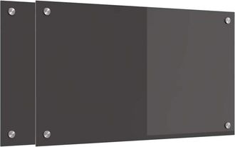 vidaXL Salpicadero De Cocina 2 Pcs Gris Oscuro 70 X 40 Cm Vidaxl