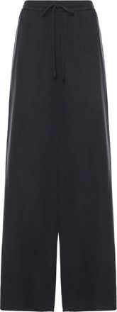 Max Mara Wijde broek - Dames - Wijde Broeken - Blauw - M - Broeken
