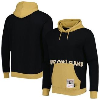 Mitchell & Ness Mens Mitchell & Ness Black New Orleans Saints Big Face 5.0 Pullover Hoodie at Nordstrom, Size Xxx-Large
