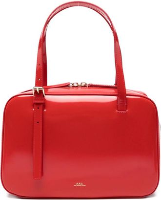 A.P.C. A. p.c. Patent-finish Buckle-detail Tote Bag