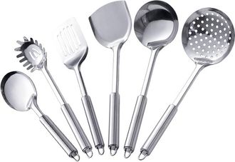 OEM Juego De Utensilios De Cocina Resistentes De Acero Inoxidable De 6 Piezas, Accesorios De Cocina, Art&iacute;culos Esenciales Para El Hogar