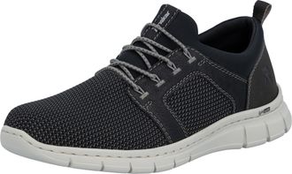 Rieker Slip-On Sneaker RIEKER, Herren, Gr. 40, schwarz, Lederimitat, Textil, Schuhe Slip-On Sneaker, Schlupfschuh, Halbschuh, Freizeitschuh mit Gummizug, zum