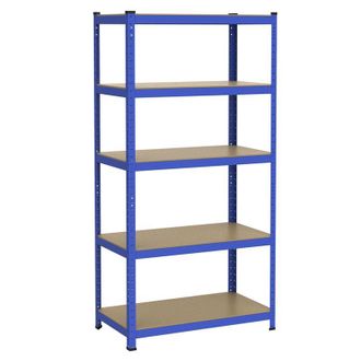 Yaheetech Scaffale/Scaffalattura da Garage 180 x 90 x 45 cm a 5 Ripiani Portata 265 kg per Ripiano in Metallo Nero - Yaheetech