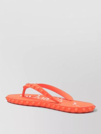 Christian Louboutin loubi studded flat sole open toe sandals