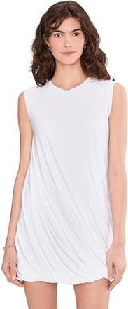 Norma Kamali Sleeveless Twist Mini Dress Womens Dress Snow White : XL (Womens 10), Elastane/Polyester
