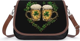 Generic Irish Ireland Beer Womens Crossbody Bag Fashion Shoulder Handbags Message Tote Bag with Adjustable Strap