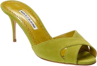 Manolo Blahnik Mumbimu 70 Suede Mule