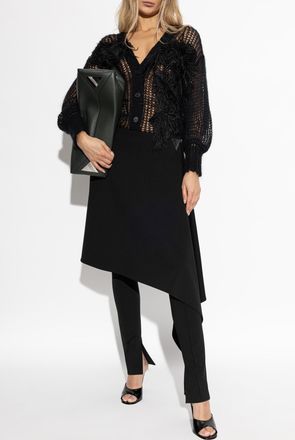 The Attico Trousers With Decorative Front, Womens, Black