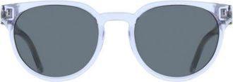 Ferragamo 53mm Round Sunglasses in Transparent Grey at Nordstrom