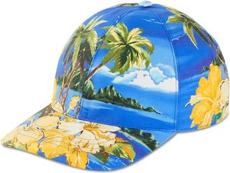 Gucci Baseballpet met logo-patch in Hawa&iuml;aanse print