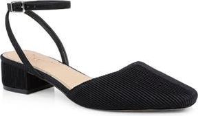 Badgley Mischka Stacy Ankle Strap Pump in Black Fabric at Nordstrom Rack, Size 7.5