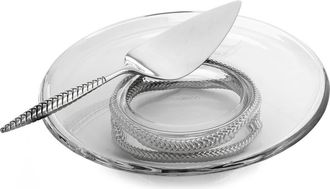 Namb&eacute; Braid Pedestal Cake Plate & Server in Silver at Nordstrom