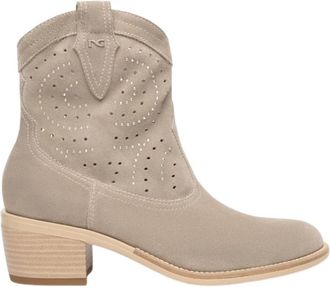 Nero Giardini E615121D Cowboylaarzen - Dames - Cowboylaarzen - Beige - 36 EU - Leer - Schoenen