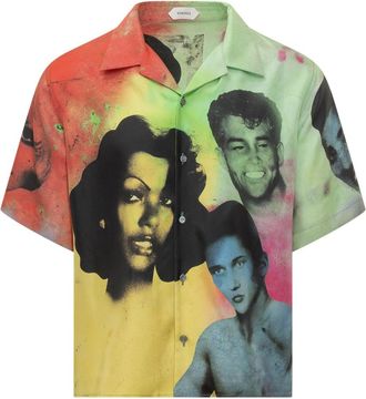 Versace Multicolor Regular Printed Shirt