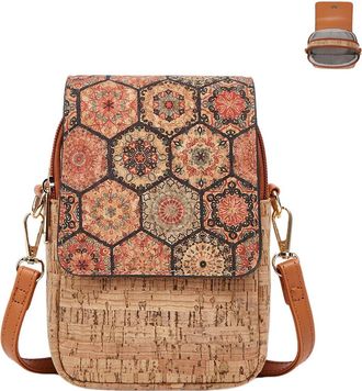 Generic Cork Crossbody Bag for Women Bohemian Style Vintage Shoulder Handbag Hobo Satchel Purse, C-2