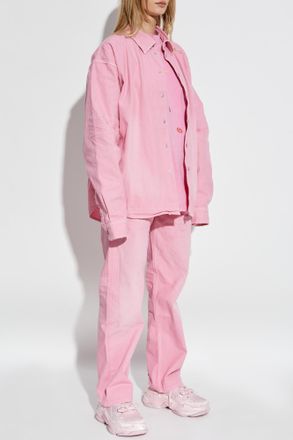 Balenciaga Shirt With Logo, Womens, Pink