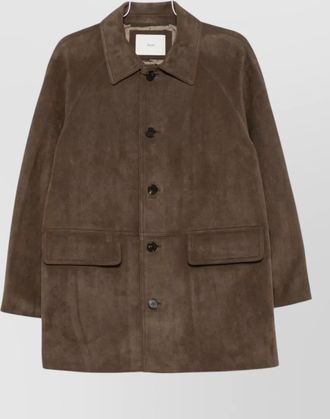Dunst suede single breasted coat