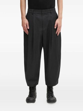 Ader Error pleated trousers - men - Wool - M - Grey