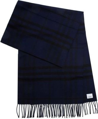 Burberry Bufanda de lana con estampado de cuadros cl&aacute;sico - Accessories - unisex - Azul - ONE SIZE