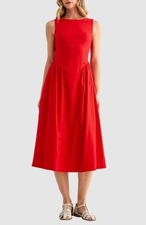 All in Favor Fit & Flare Midi Dress in Red at Nordstrom Rack, Size Small