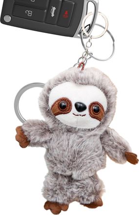 Generic Key Pendant - Plush, Small Backpack Accessory Plush Sloth Key Ring | Travel-Friendly And Durable Bag Charm, Cute Plushes Pendant For Backpack, Bag, Ca