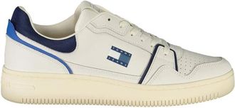 Tommy Hilfiger Schoenen, Heren, Wit, 44 EU, Wol, Witte Leren Heren Sneaker Chic Athleisure
